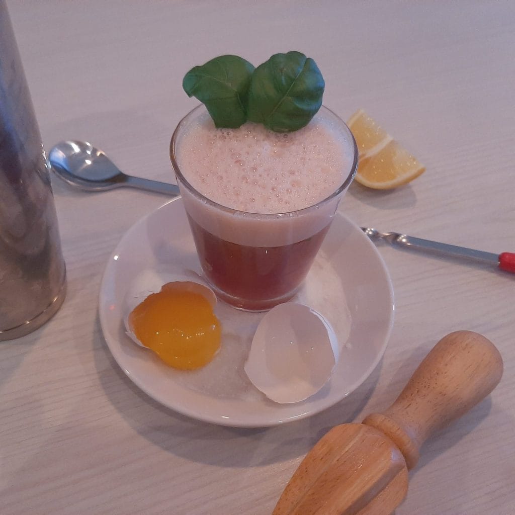 cocktail oeuf basilic