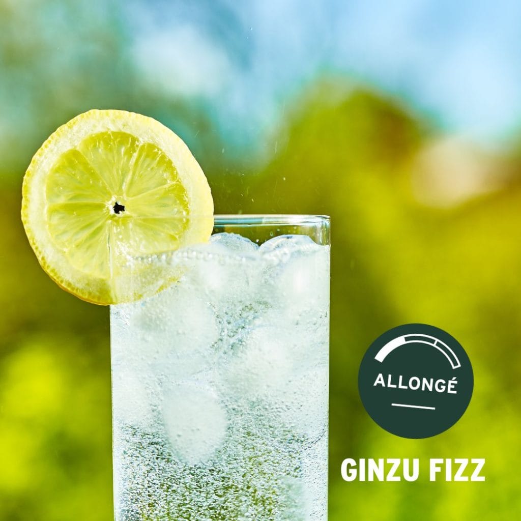 gin fizz avec tranche de citron